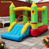 Château gonflable commercial pour enfants, facile à installer, avec piscine intégrée