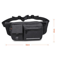 TANGCOOL Sac de poitrine pour homme, sac banane multi-poches réfléchissant avec trou pour écouteurs, sac à bandoulière pour les voyages en plein air et l'usage quotidien