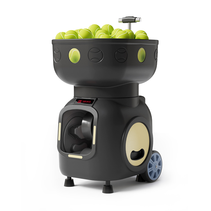 SIBOASI T3 Indoor Tennis Ball Machine Spores Small Gym Coach Ball Feeder for Short Distance Training Made of Durable Plastic