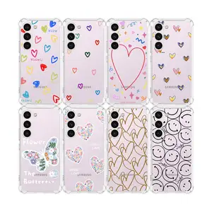 flowers Butterfly Soft Phone Case For samsung Galaxy s23 ultra Yellow