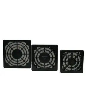 80mm black plastic mesh guard computer fan protective guard three in one filter