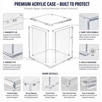 Boîte de Présentation en Acrylique Personnalisée à 6 Emplacements pour Boosters de Cartes Pokémon TCG – Distributeur de Paquets en Plexiglas pour Jeux de Cartes – Vente en Gros