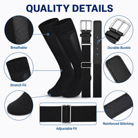 Ensemble ceinture et chaussettes de baseball personnalisables, ceinture d'uniforme d'équipe réglable, chaussettes de baseball hautes jusqu'au genou, OEM ODM Marque privée