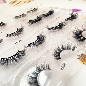 Handmade 0 20mm Faux <b>Mink</b> Eyelashes Reusable Vegan 3D <b>Lashes</b> with Custom Packaging Box - Product Image 4