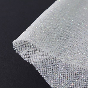 Wholesale 100% Polyester <strong>Shiny</strong> Crystal Glitter Mesh Tulle Fabric for Make Dress Wedding Decorations - Product Image 6