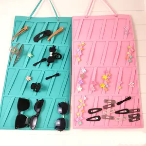 Premium Felt Hanging Claws Clips Storage Hanger for Girls Women Hair Clip,Banana Clip,Bows Display Stand for Wall Door Closet