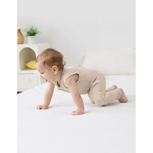 Pijama de Bambú para Bebé, sin Mangas, con Cierre de Dos Vías, Unisex, para Todas las Estaciones, Transpirable - Product Image 4