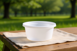 Coppette per Zuppa in PP Bianco Semplici da 8oz con Coperchio in PE, Monouso, Microondabili, Impilabili, per Uso Alimentare e Picnic - Product Image 2