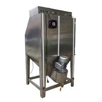 Cabine de sablage humide manuelle en acier inoxydable, machine de sablage à abrasif liquide avec moteur de pompe pour l'entretien et le nettoyage des moules