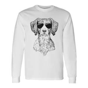 Camiseta de manga larga con diseño de perro Brittany Spaniel y gafas de sol - Product Image 1