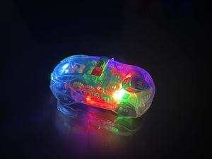 New Arrival Điện Bánh Xe Phổ Bánh Xe Trong Suốt Cảnh Sát Xe Nhấp Nháy Đèn Và Năng Động Âm Nhạc Pin Xe Ô Tô Nhỏ Đồ Chơi - Product Image 5