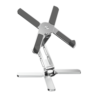 Support pour ordinateur portable rotatif à 360 degrés réglable Support en aluminium pliable pour ordinateurs portables et tablettes de 10 à 17 pouces