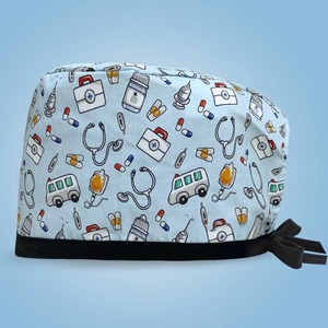 Tappi chirurgici in Denim regolabile cappelli da infermiera con motivo stampato colorato per sala operatoria accessori per uniformi da dentista - Product Image 4