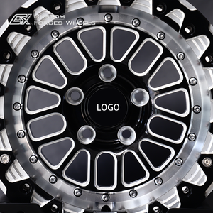 ล้อแม็กซ์แบบ Beadlock 2 ชิ้น ขนาด 17 18 นิ้ว 5x120 5x114.3 สีดำเงา ขอบกัดลายหลายก้าน สำหรับ BMW M3 Mustang - Product Image 3