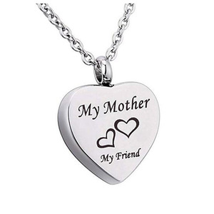 0 Collier commémoratif en acier inoxydable avec cœur d'amour ouvrable Pendentif pour cendres de la famille de <span class=keywords><strong>ma</strong></span> <span class=keywords><strong>mère</strong></span> Pendentif pour parfum de crémation - Product Image 1