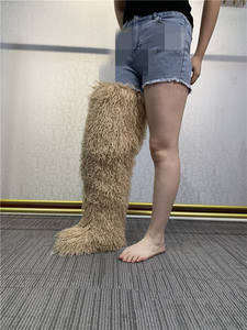 Botas Largas de Invierno con Peluche Mongol, Cálidas, Planas, de Peluche, para Exteriores, por Encima de la Rodilla, para Mujer - Product Image 5