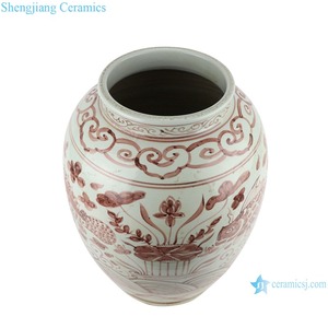 Lzsx22 — pots de cire en céramique, RZSX22, présentoir Antique de poissons rouges, marmites de rangement - Product Image 4