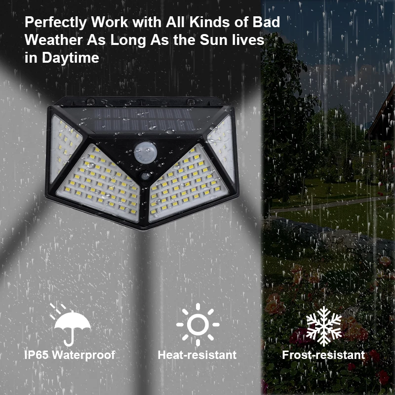 High Brightness IR Sensor Waterproof Outdoor IP54 2W 2200mAh Battery ABS+PC Black LED Solar Wall Light · image 2