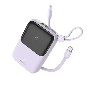 Power Bank portabel Mini 10000mah, Bank daya pengisian cepat dengan tampilan Digital Built-in untuk ponsel