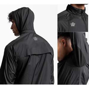 Custom Men's Stand Collar <b>Reflective</b> <b>Running</b> <b>Jackets</b> Lightweight Breathable Thermal Zipper Polyester for Autumn Fitness XL ODM - Product Image 3