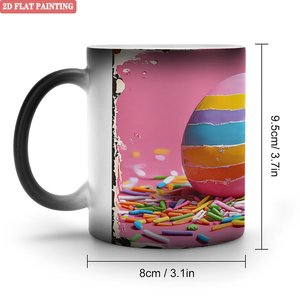 Sublimation Factory Blank Mug Frosted Black 11oz <b>Ceramic</b> Heat Activated <b>Cup</b> - Product Image 1