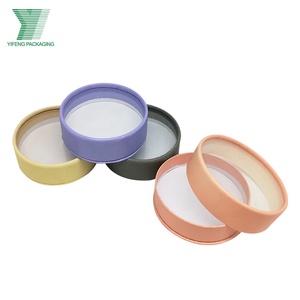 Tùy chỉnh Lash Quà Tặng Bao bì nhỏ Vòng các tông vòng tròn hình dạng giấy hộp đồ trang sức với cửa sổ PVC - Product Image 1