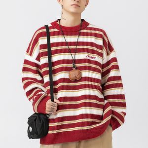Custom-Fit Men's <strong>Striped</strong> <strong>Jumper</strong> - Textured Winter Pullover &amp; Urban Street Cred - Product Image 6