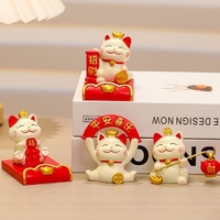 Support de téléphone portable Zhaocai Cat, adorable figurine en résine pour bureau, style Ins, cadeaux créatifs pour le bureau