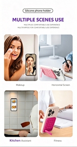 ขาตั้งโทรศัพท์แบบถ้วยดูดซิลิโคนสำหรับ iPhone ทุกรุ่น พร้อมโลโก้ปรับแต่งได้ ที่ยึดติดโต๊ะ กันลื่น ที่ยึดติดผนังแบบสุญญากาศ แข็งแรง - Product Image 5