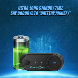 Casque de <span class=keywords><strong>moto</strong></span> T-<span class=keywords><strong>Com</strong></span> VB ABS pour système d'intercom, haut-parleur pour 2-3 motards, appairage universel, garantie 1 an - Product Image 3