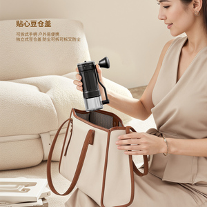 Máy xay cà phê <span class=keywords><strong>mini</strong></span> bằng thép không gỉ và gốm sứ, thiết kế hiện đại, di động, sử dụng tay, có thể điều chỉnh độ xay, thích hợp cho ngoài trời - Product Image 5