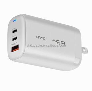 Factory Wholesale 65W Power <b>Adapter</b> <b>EU</b> US <b>Plug</b> 3 Ports QC 3.0 Type-C PD Mobile Phone Travel Chargers - Product Image 5
