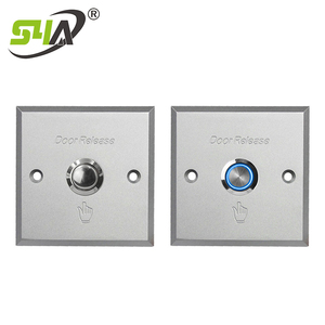 عالية الجودة التحكم في الوصول الباب الإصدار الأبيض اللون بالسعة الألومنيوم خروج زر مع مصباح ليد مضيئة علامة خروج - Product Image 6