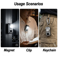 Lampe torche LED rechargeable USB-C 1200 mAh 5W avec clip robuste, portable pour extérieur, lampe de poche EDC pour camping et randonnée