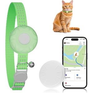 Collier de suivi GPS pour chat HONGTOP H vert, suivi en temps réel, compatible avec l'application Bluetooth iOS - Product Image 1