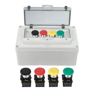Interruptor de botón tipo hongo de 22 mm, impermeable, con bloqueo, momentáneo, de reinicio automático, interruptor de arranque de energía, rojo, verde, 10A, 1NO1NC - Product Image 1