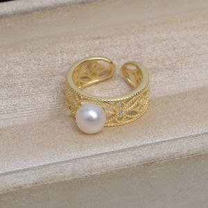 Customized Vintage Handmade S925 Silver <b>Pearl</b> <b>Ring</b> Accessories Bulk Orders Processed Based Picture Samples Wenchi Brand Model - Product Image 4