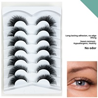 Prix d'usine Fournisseur en gros de cils Faux vison 3D en bande Cils synthétiques doux et vaporeux Cils en fibres de soie 3D