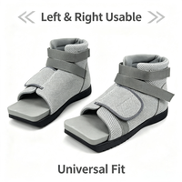 Chaussure de marche post-opératoire médicale à tige haute réglable avec fermeture auto-agrippante, bout carré et semelle plate en EVA – Offre Spéciale