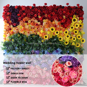 5D persiana enrollable seda Artificial Rosa <span class=keywords><strong>flor</strong></span> pared Fondo pintura al óleo <span class=keywords><strong>flor</strong></span> pared para boda hogar salón Decoración - Product Image 2