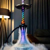 Chicha en aluminium sur mesure populaire avec éclairage LED, design durable, style moderne et luxueux, plusieurs couleurs, logo personnalisé