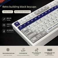 Building Block--Silver Gray Code Keycap XDA Profile PBT+PC Material 119Key Keycap Set for Mx Type Mechanical Keyboard