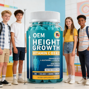 Gummies de croissance pour la taille du fabricant OEM, supplément de calcium à base de plantes, soutien pour la force osseuse avec vitamines D3, K2 <span class=keywords><strong>et</strong></span> magnésium - Product Image 1