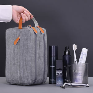 Kation Double Compartiments Spacieux Trousse à Cosmétiques Trousse de Toilettage Essentielle pour Voyage d'Affaires Trousse de Toilette de Voyage pour Hommes - Product Image 1