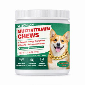 Friandises multivitaminées pour animaux de compagnie, probiotiques pour chiens, soutien à la santé intestinale, supplément multivitaminé 15 en 1 - Product Image 1