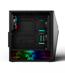 Boîtier pour ordinateur Gamer, tour moyenne, en verre trempé, avec bande ARGB et ventilateurs - Product Image 6