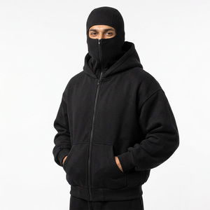 Máscara Facial Completa de Algodón 100% para Hombre, Estilo Urbano, con Capucha Balaclava, Hombros Caídos, Doble Capa y Cremallera, Venta al por Mayor Económica - Product Image 1