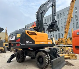 Hyundai R210w экскаватор/Корея оригинальный 21-тонный Robex Hyundai 210 210w-9 колесный экскаватор для продажи