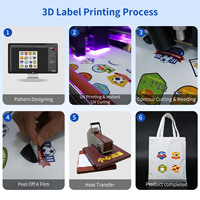 Impresora UV DTF de Cuatro Cabezales WU 604L, Máquina de Impresión de Etiquetas con Efecto de Bordado 3D y Adhesivos Epoxi, con Cabezal de Impresión Epson I3200 U1