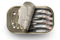 Boîtes carrées en fer blanc rectangulaires vides en métal imprimées sur mesure en gros pour les emballages de fruits de mer de sardines poisson thon avec couvercles EOE